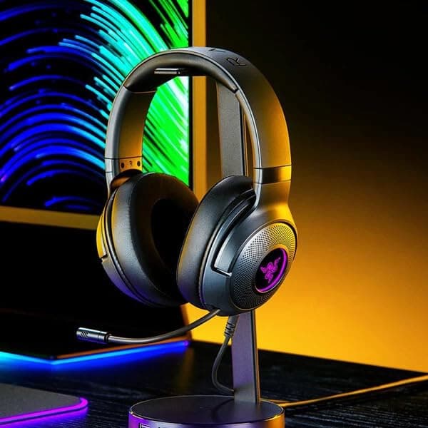 Razer Kraken V3 X - Ultra Light Comfort Triforce 40mm Drivers -7.1 Surround Sound - Hyperclear Cardioid Mic Powered Chroma RGB Wired HeadphonesUSB Gaming Over Ear Headset -RZ04-03750300-R3M1 Black Kraken V3 X USB - Image 2
