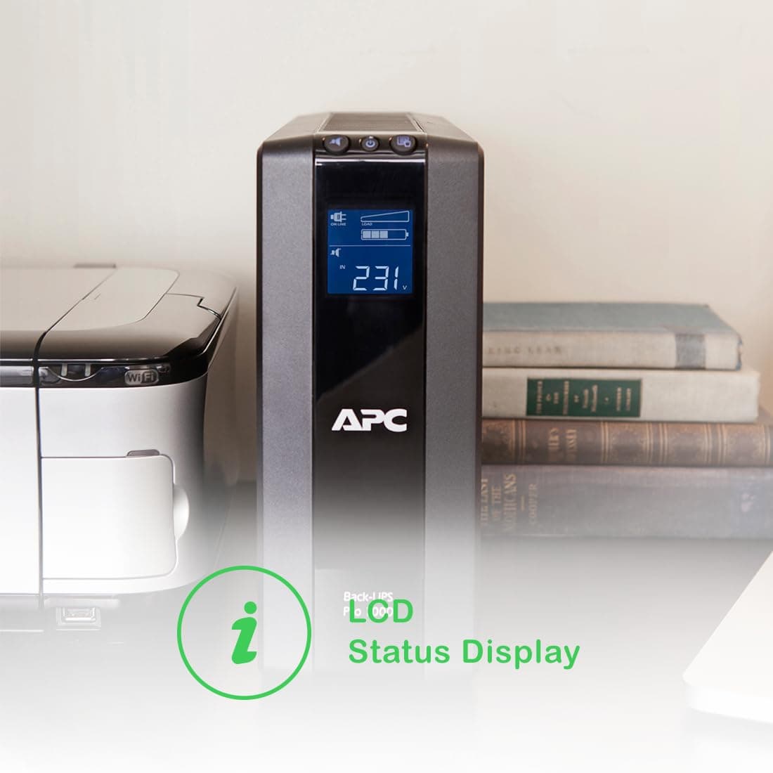 APC Back-UPS Pro BR1500G-IN 1500VA / 865W UPS | Backup for NAS Storage, Creative Workstation & Premium Home Office | LCD Display | 6 Backup Outlets | 2 Year Warranty - Image 5