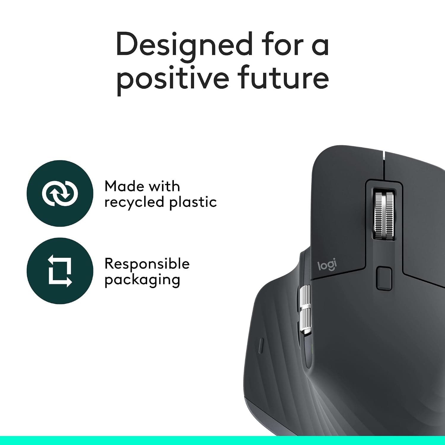 Logitech MX Master 3s Ergonomic Optical Mouse 8K DPI, Track on Glass, Quiet Clicks, Ultra-Fast Scroll (2.4GHz Wireless, Bluetooth, Graphite) - Image 6