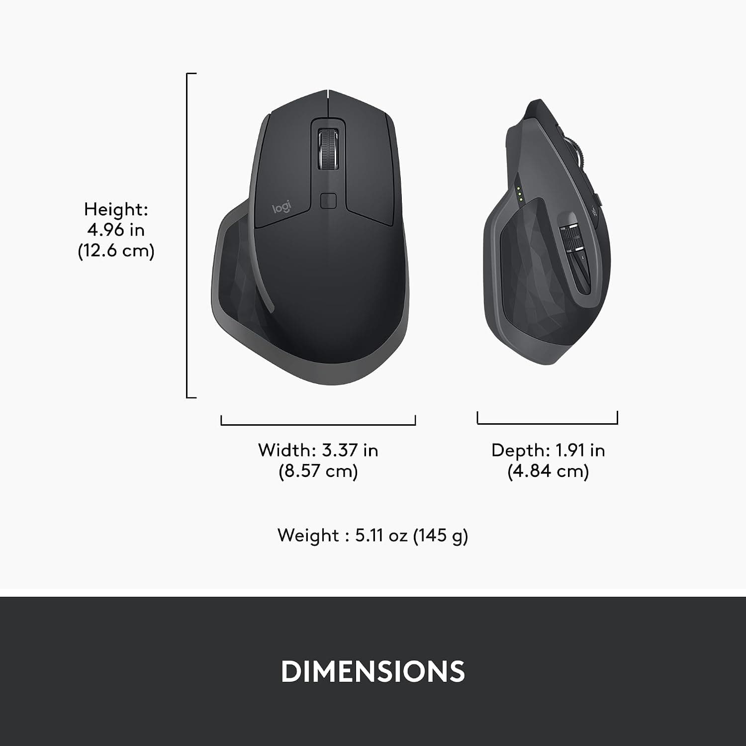 Logitech MX Master 2S Bluetooth Edition Wireless Mouse, Multi-Surface, Hyper-Fast Scrolling, Ergonomic, Rechargeable, Connects Up to 3 Mac/PC Computers Dark Grey Mx Master 2 Mouse - Image 12