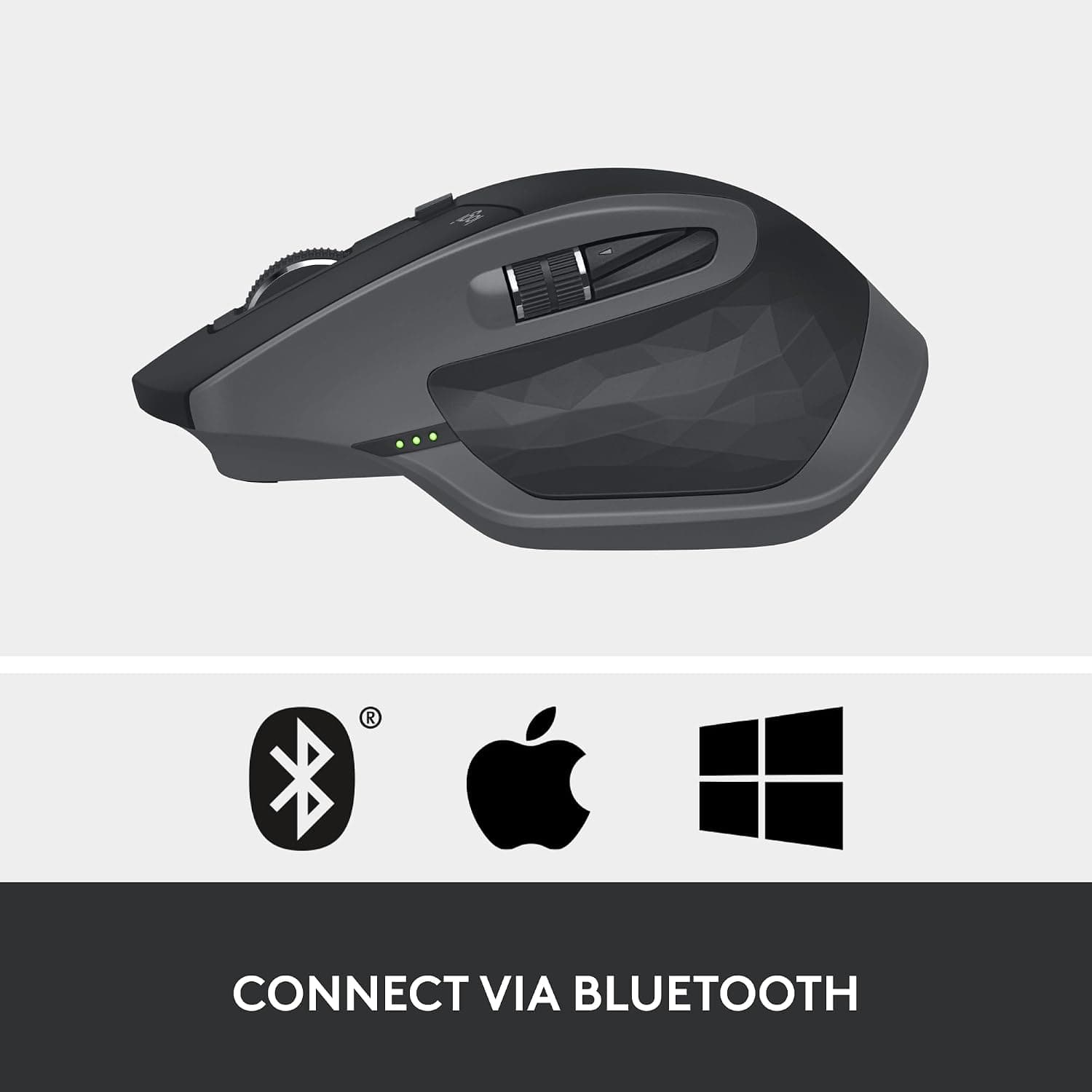 Logitech MX Master 2S Bluetooth Edition Wireless Mouse, Multi-Surface, Hyper-Fast Scrolling, Ergonomic, Rechargeable, Connects Up to 3 Mac/PC Computers Dark Grey Mx Master 2 Mouse - Image 6