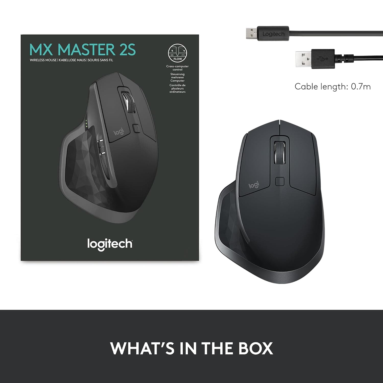 Logitech MX Master 2S Bluetooth Edition Wireless Mouse, Multi-Surface, Hyper-Fast Scrolling, Ergonomic, Rechargeable, Connects Up to 3 Mac/PC Computers Dark Grey Mx Master 2 Mouse - Image 10