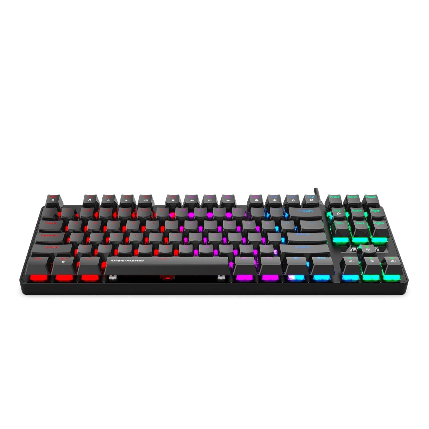 Ant Esports Gaming Keyboard MK1000 TKL Mechanical Multicolor LED Backlit Wired -Black with Blue Switch - Image 8