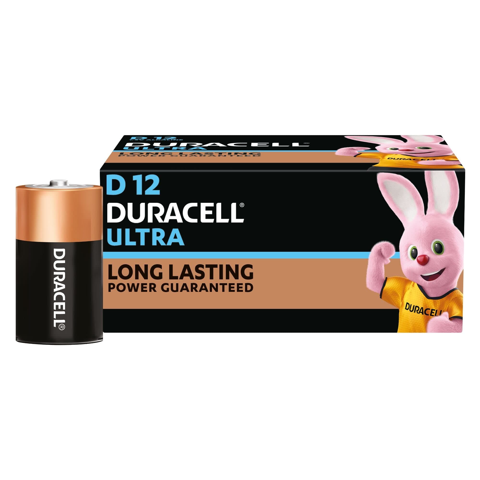 Duracell Ultra D Battery, Pack of 12, Everyday Devices, Radio, Flashlight, Electric Motors - Image 1