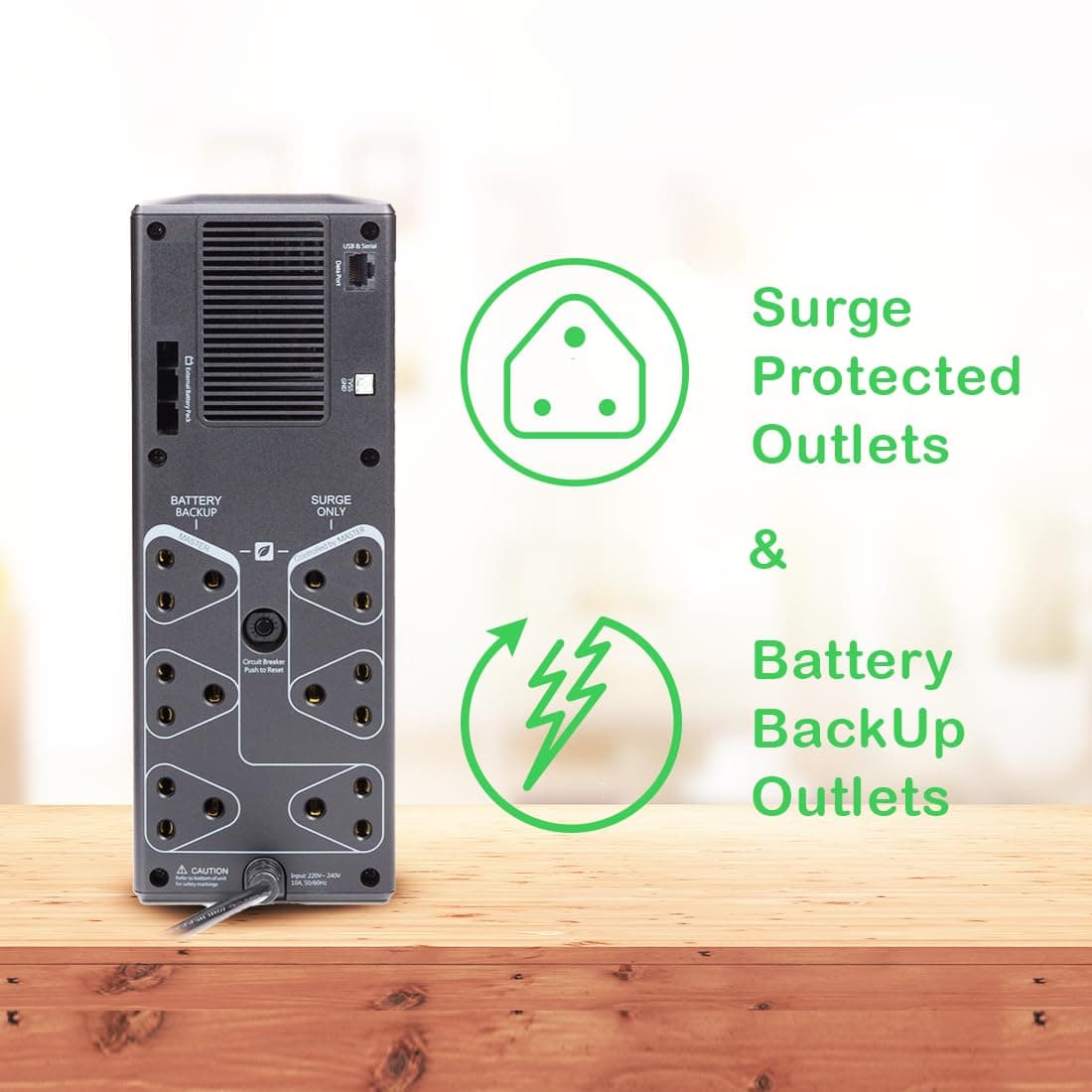 APC Back-UPS Pro BR1500G-IN 1500VA / 865W UPS | Backup for NAS Storage, Creative Workstation & Premium Home Office | LCD Display | 6 Backup Outlets | 2 Year Warranty - Image 8