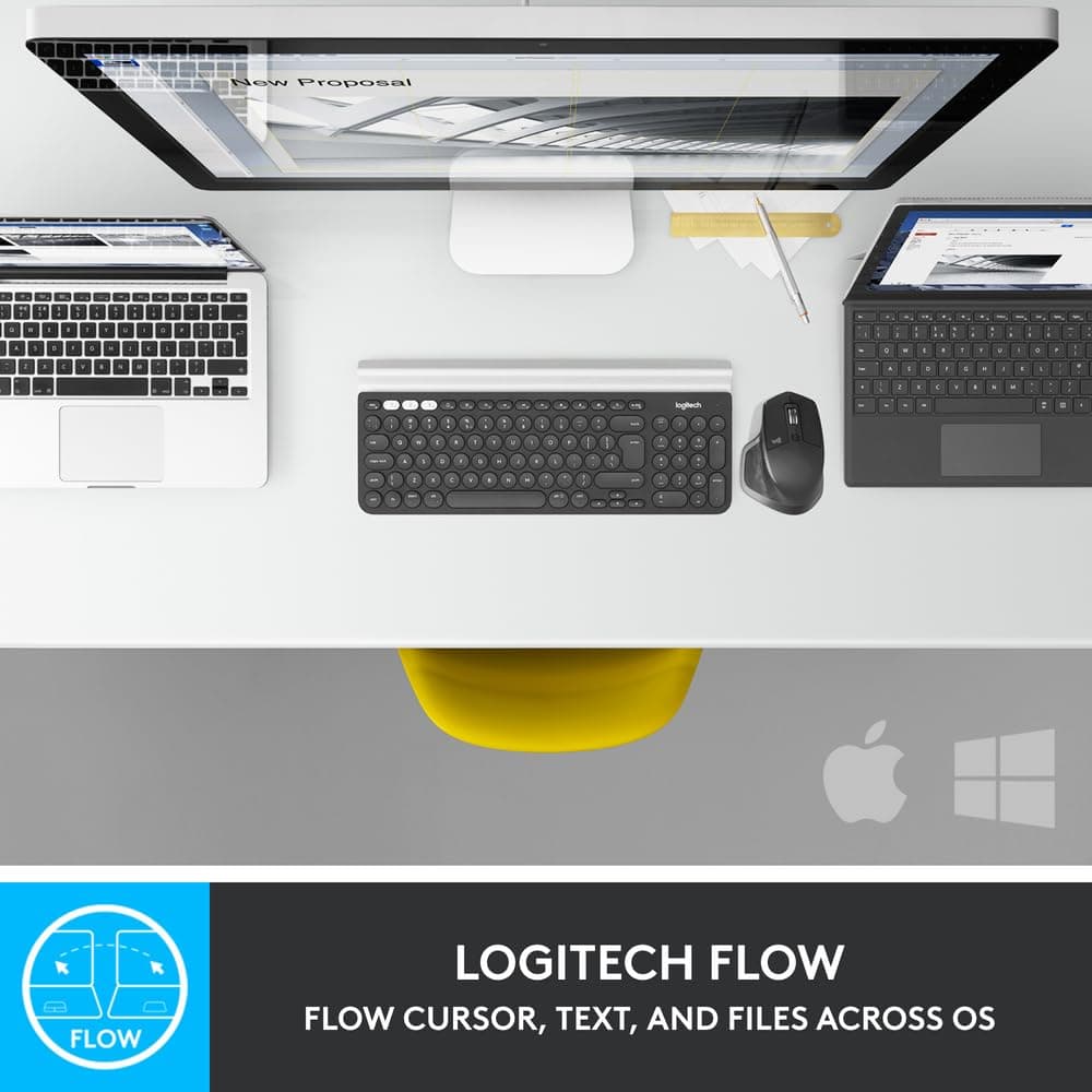 Logitech MX Master 2S Bluetooth Edition Wireless Mouse, Multi-Surface, Hyper-Fast Scrolling, Ergonomic, Rechargeable, Connects Up to 3 Mac/PC Computers Dark Grey Mx Master 2 Mouse - Image 2