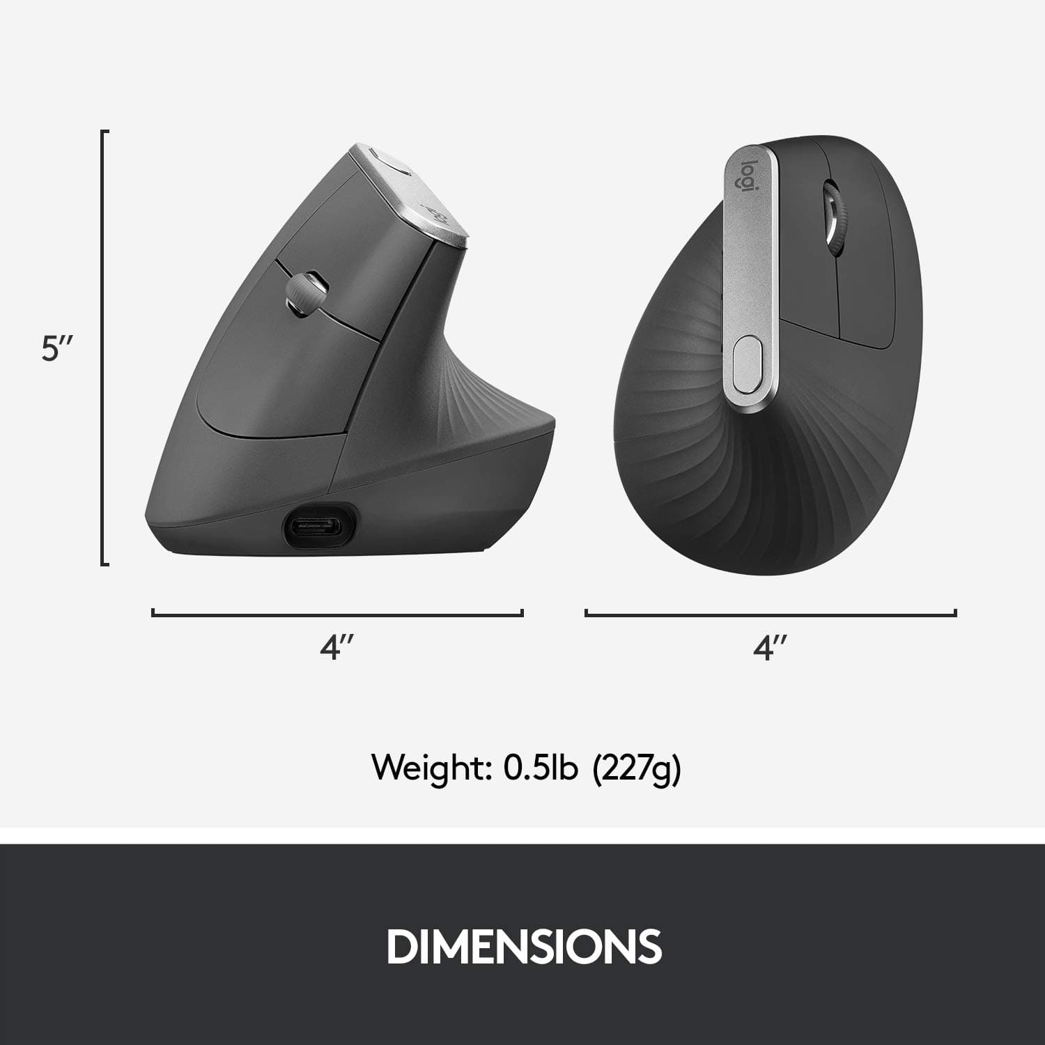 Logitech MX Vertical Wireless Mouse with Free Adobe Subscription, Ergonomic Design Reduces Muscle Strain, Move Content Between 3 Windows and Apple Computers, Rechargeable, - Image 7