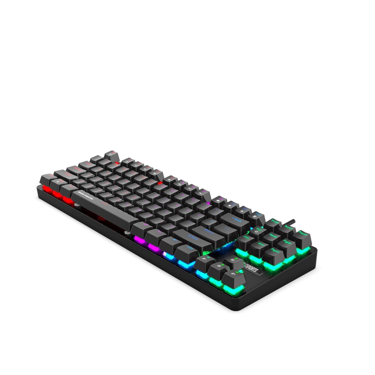 Ant Esports Gaming Keyboard MK1000 TKL Mechanical Multicolor LED Backlit Wired -Black with Blue Switch - Image 9