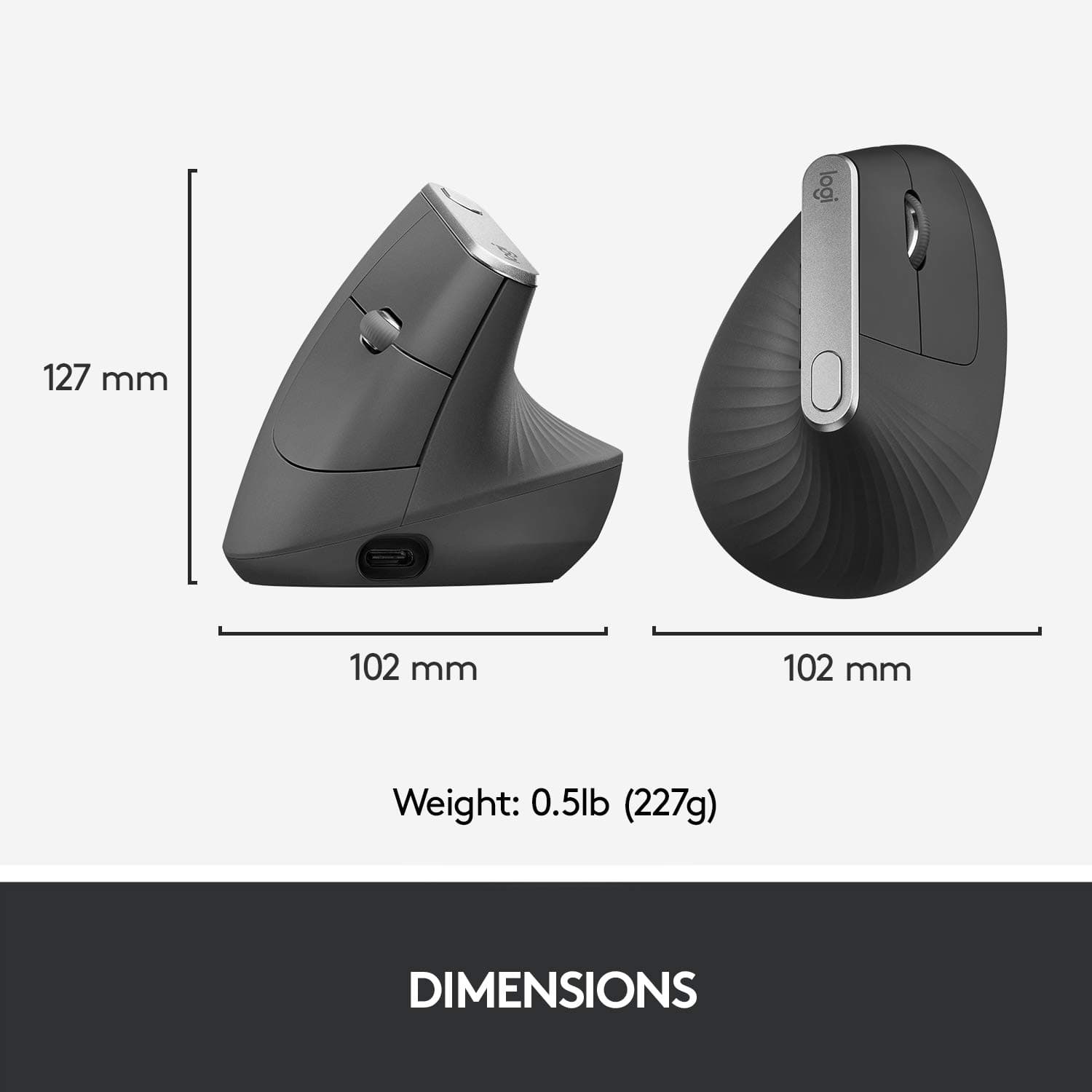 Logitech MX Vertical Wireless Mouse with Free Adobe Subscription, Ergonomic Design Reduces Muscle Strain, Move Content Between 3 Windows and Apple Computers, Rechargeable, - Image 8