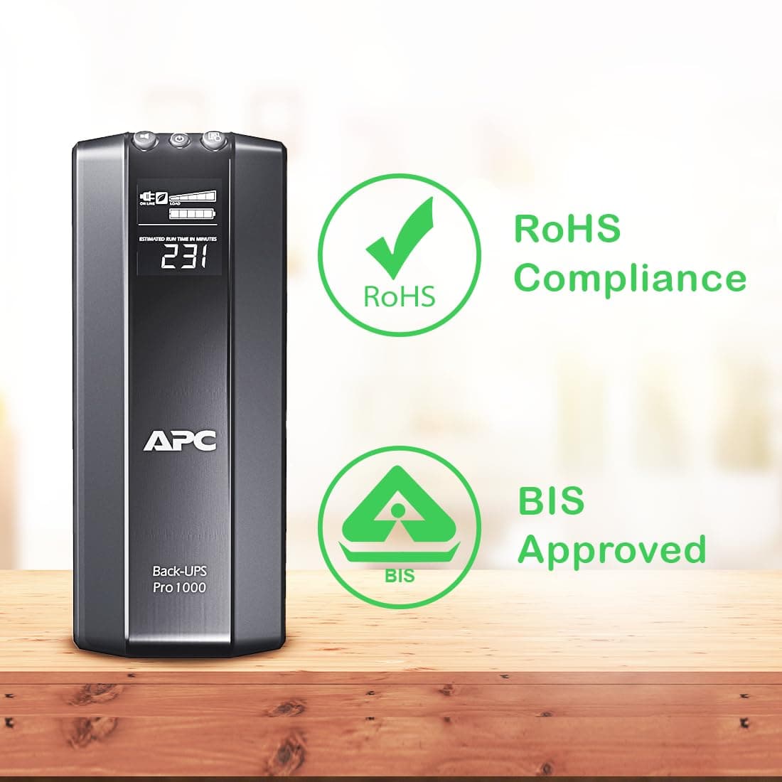 APC Back-UPS Pro BR1500G-IN 1500VA / 865W UPS | Backup for NAS Storage, Creative Workstation & Premium Home Office | LCD Display | 6 Backup Outlets | 2 Year Warranty - Image 10