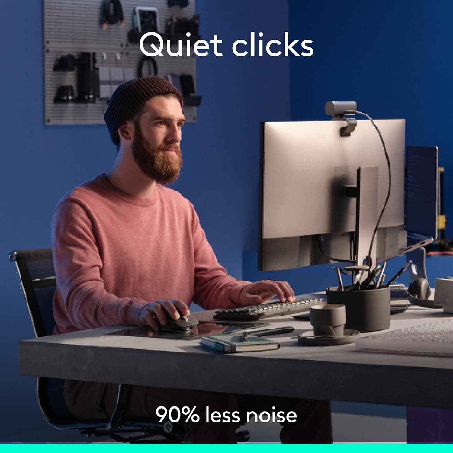 Logitech MX Master 3s Ergonomic Optical Mouse 8K DPI, Track on Glass, Quiet Clicks, Ultra-Fast Scroll (2.4GHz Wireless, Bluetooth, Graphite) - Image 5