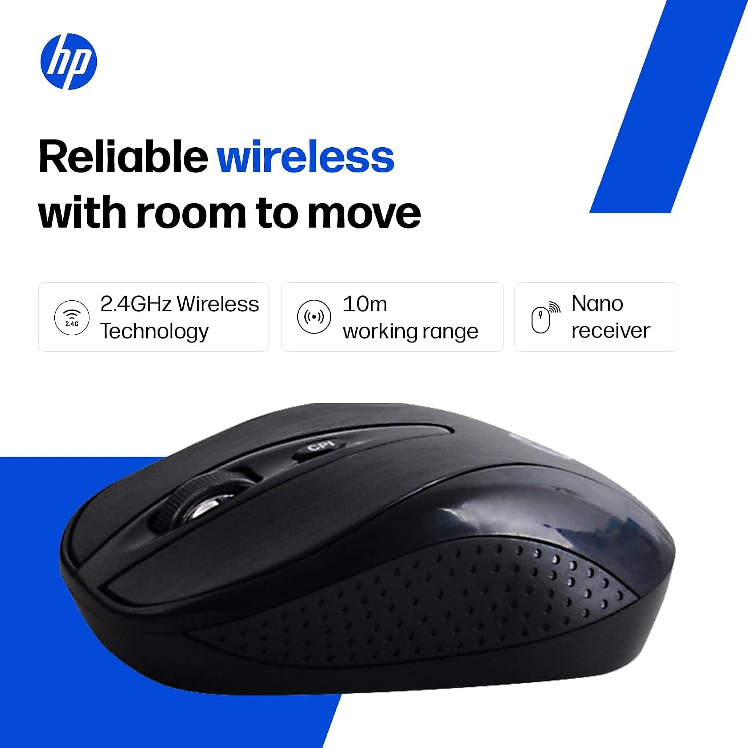 HP USB Wireless Spill Resistance Keyboard and Mouse Combo with 10m Working Range 2.4G Wireless Technology / 3 Years Warranty (4SC12PA), Black - Image 6