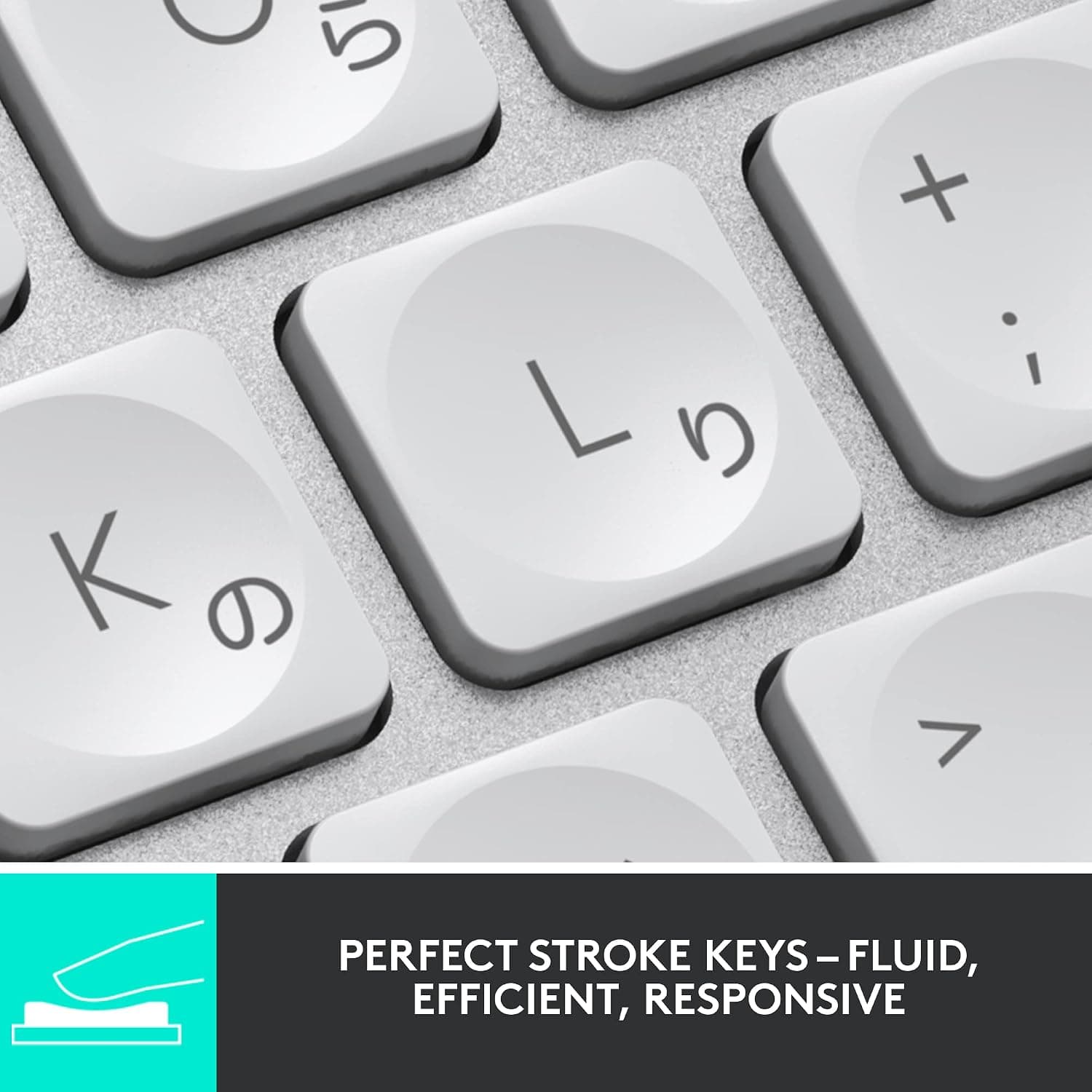 Logitech MX Keys Mini for Mac Minimalist Wireless Illuminated Keyboard with Free Adobe Subscription, Compact, Bluetooth, Backlit Keys, USB-C, Tactile Typing, Metal Build-Pale Grey MX Keys Mini White Mac - Image 3