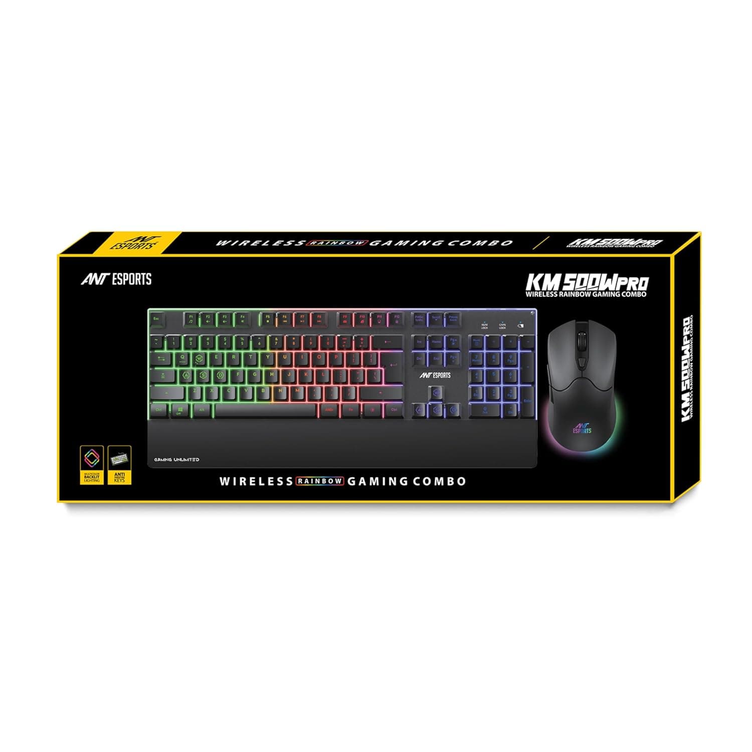 Ant Esports KM500W Pro Wireless Gaming Keyboard Mouse Combo, Rechargeable 104 Key LED Light Up Keyboard Ergonomic Wireless Gaming Mouse, Backlit Mouse Keyboard for Xbox PS5 PS4 PC Laptop - Image 9