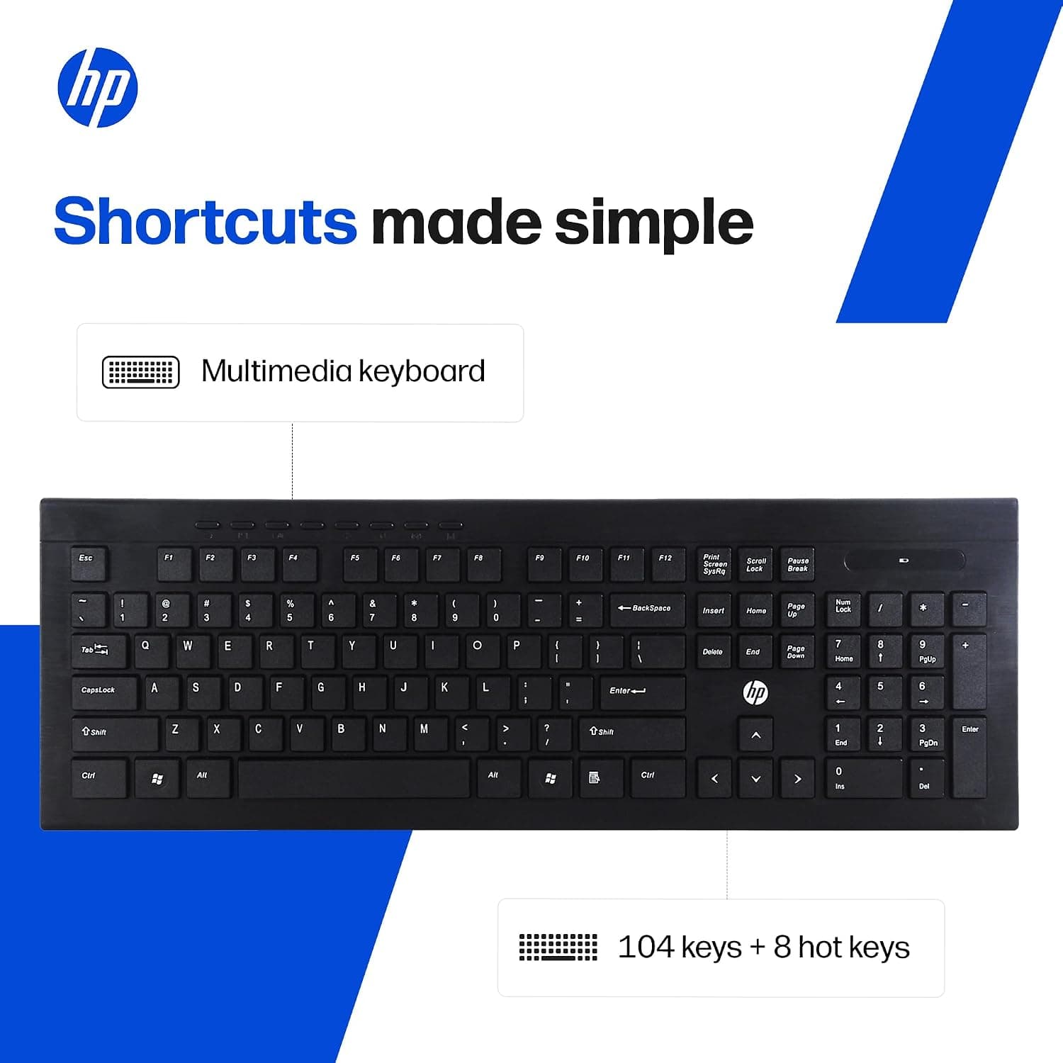 HP USB Wireless Spill Resistance Keyboard and Mouse Combo with 10m Working Range 2.4G Wireless Technology / 3 Years Warranty (4SC12PA), Black - Image 4