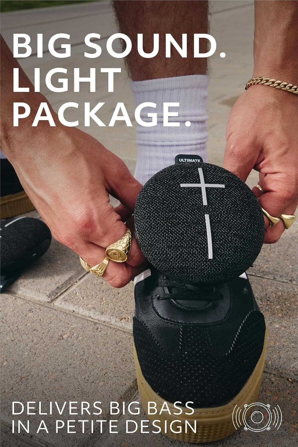ULTIMATE EARS MINIROLL Ultra-Portable Waterproof Bluetooth Speaker, Big Bass, IP67 Dustproof, 40 m (131 ft) Range - Gentle Black - Image 5