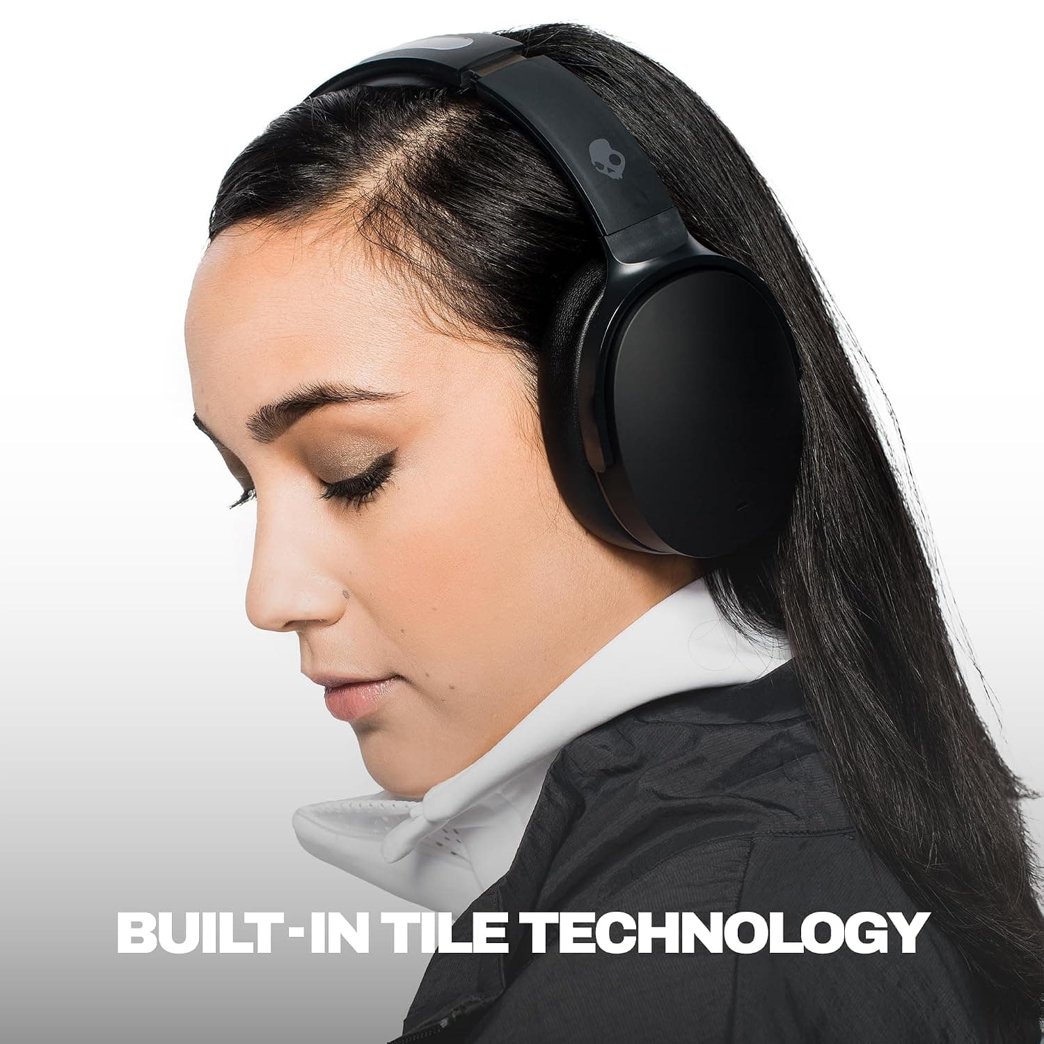 Skullcandy Hesh ANC Wireless Bluetooth Over-Ear Headphones with Mic, 100 dB Active Noise Cancellation, 40mm Drivers, 22Hr Battery + Rapid Charge, Foldable Noise Cancelling Headphones – Black - Image 4