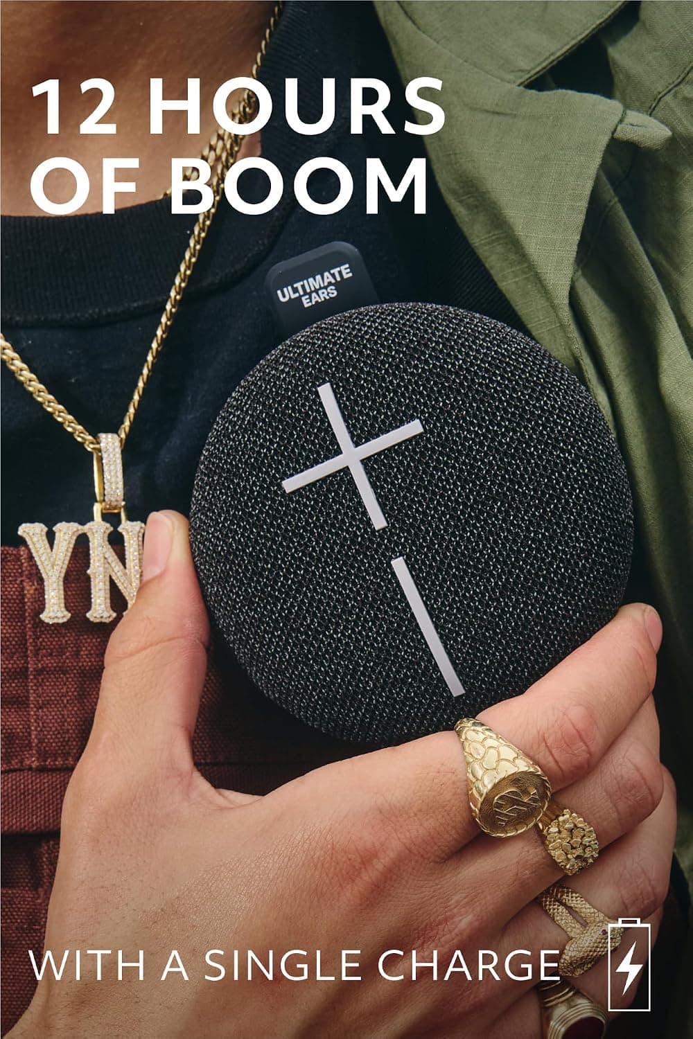 ULTIMATE EARS MINIROLL Ultra-Portable Waterproof Bluetooth Speaker, Big Bass, IP67 Dustproof, 40 m (131 ft) Range - Gentle Black - Image 6