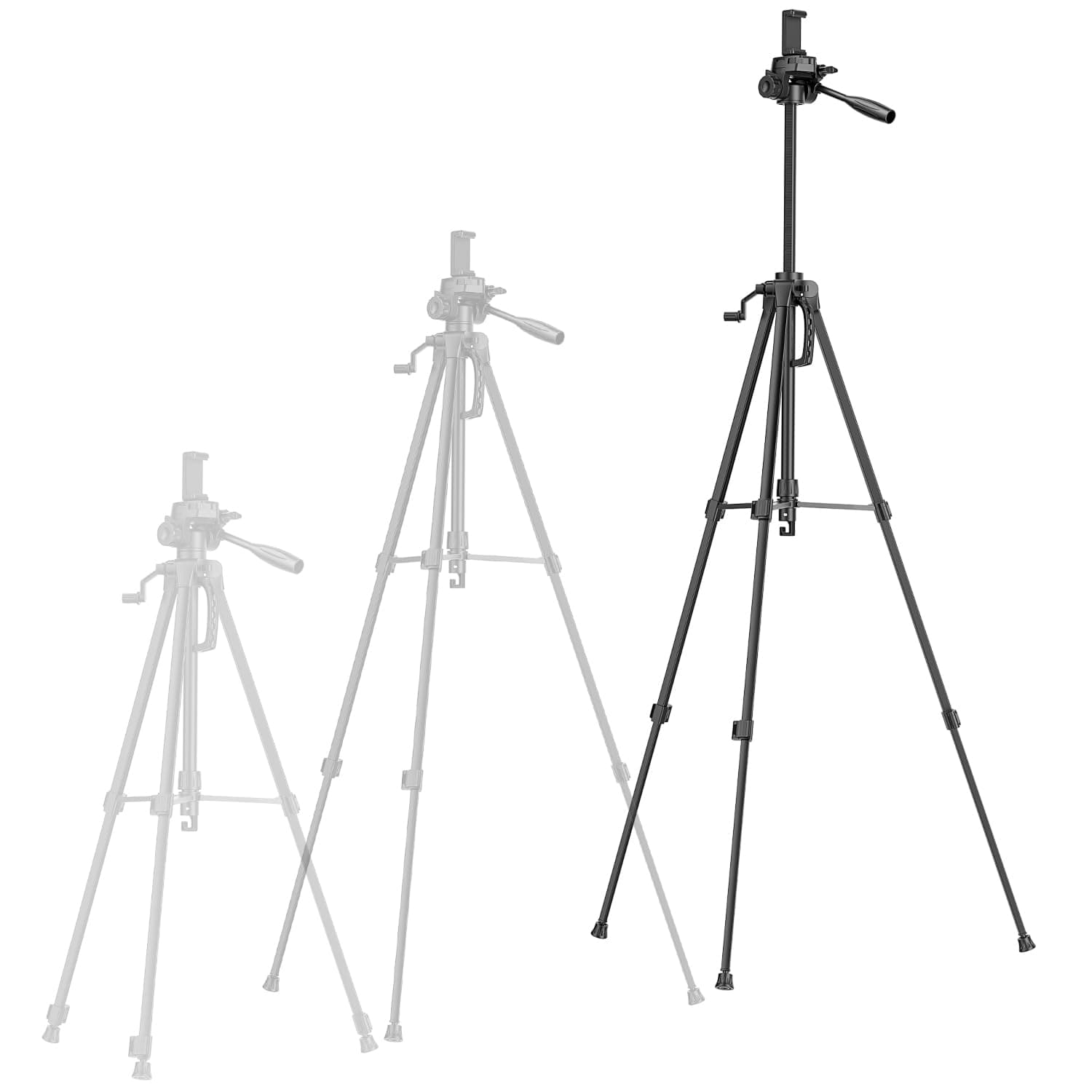 Amazon Basics 60 Inch Tripod for DSLR, Camera | Operating Height: 4.58 Ft. | Maximum Load Capacity up to 4.5kg | Portable Lightweight Aluminium Tripod with 360° Ball Head | Carry Bag Included (Black) - Image 7