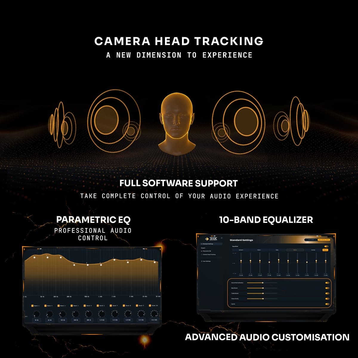 Cosmic Byte CryoCore Wired Gaming Headset for PC with 7.1.4 THX Spatial Audio, 50mm Hi-Fi Drivers, Detachable ENC Microphone, in-Line Volume Control (Black) - Image 4