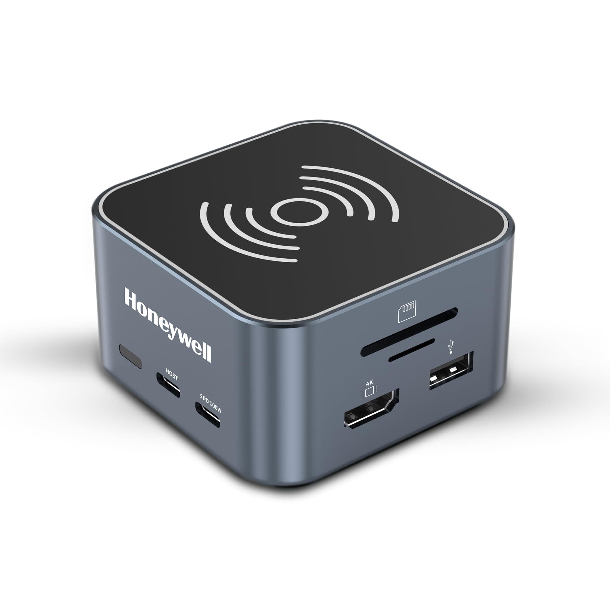 Honeywell New Launch 12-in-1 Type C Dock with 4K HDMI, MagSafe Wireless 15W, 4xUSB Ports PD 100W, Mic, Ethernet & Audio Port, SD & MicroSD Slot, All Type C Devices, Windows/MacBook 12 in 1 - Image 1