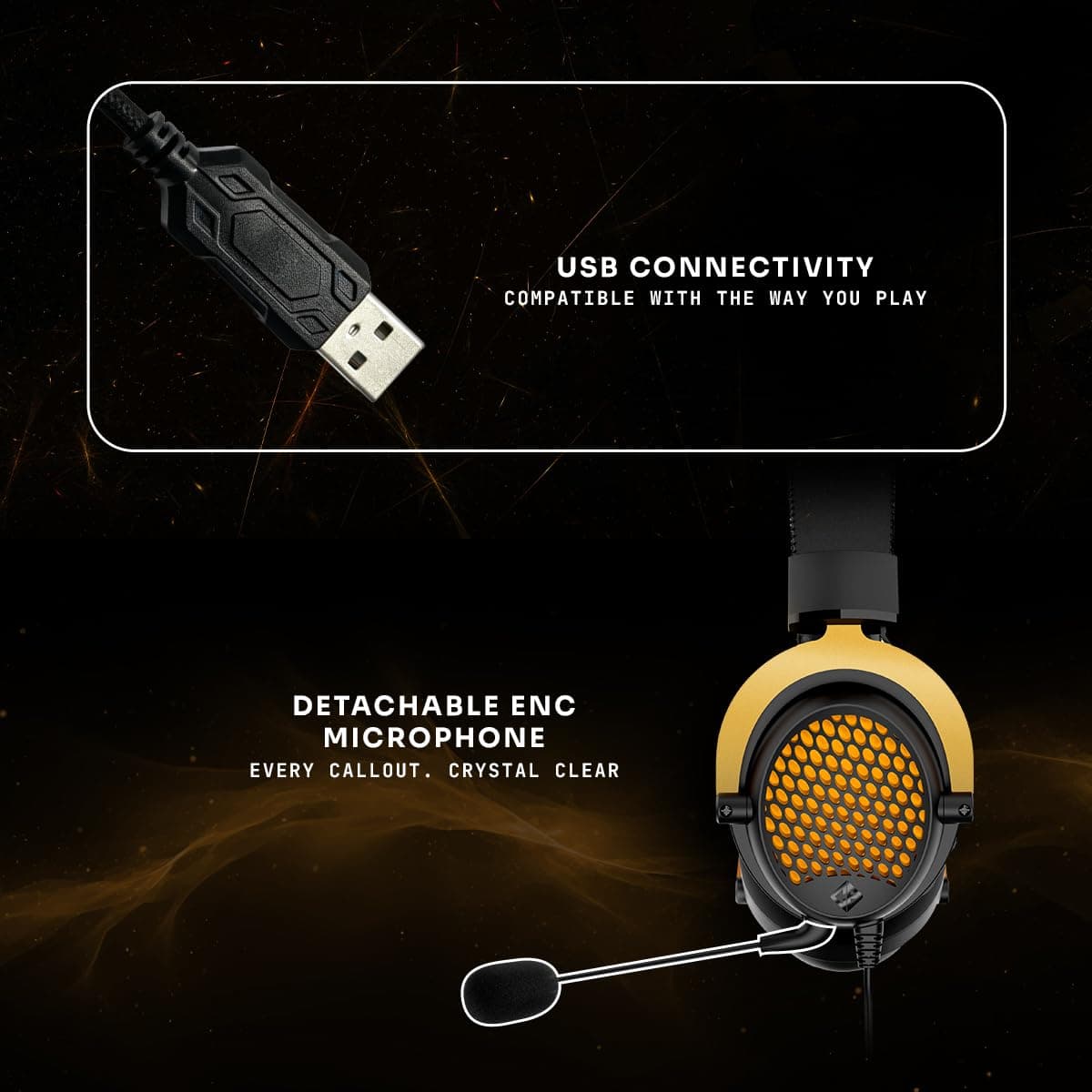 Cosmic Byte CryoCore Wired Gaming Headset for PC with 7.1.4 THX Spatial Audio, 50mm Hi-Fi Drivers, Detachable ENC Microphone, in-Line Volume Control (Black) - Image 5