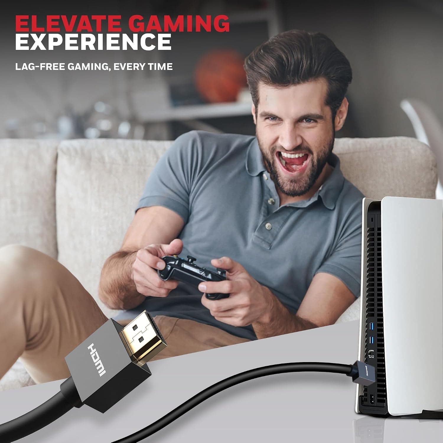 Honeywell HDMI Cable v2.0 with Ethernet, 3D/4K@60Hz Ultra HD Resolution, 2 Mtr, 18 GBPS Transmission Speed, High-Speed, Compatible with all HDMI Devices Laptop Desktop TV Set-top Box Gaming Console 2 Meter 2.0 HDMI to HDMI - Image 8