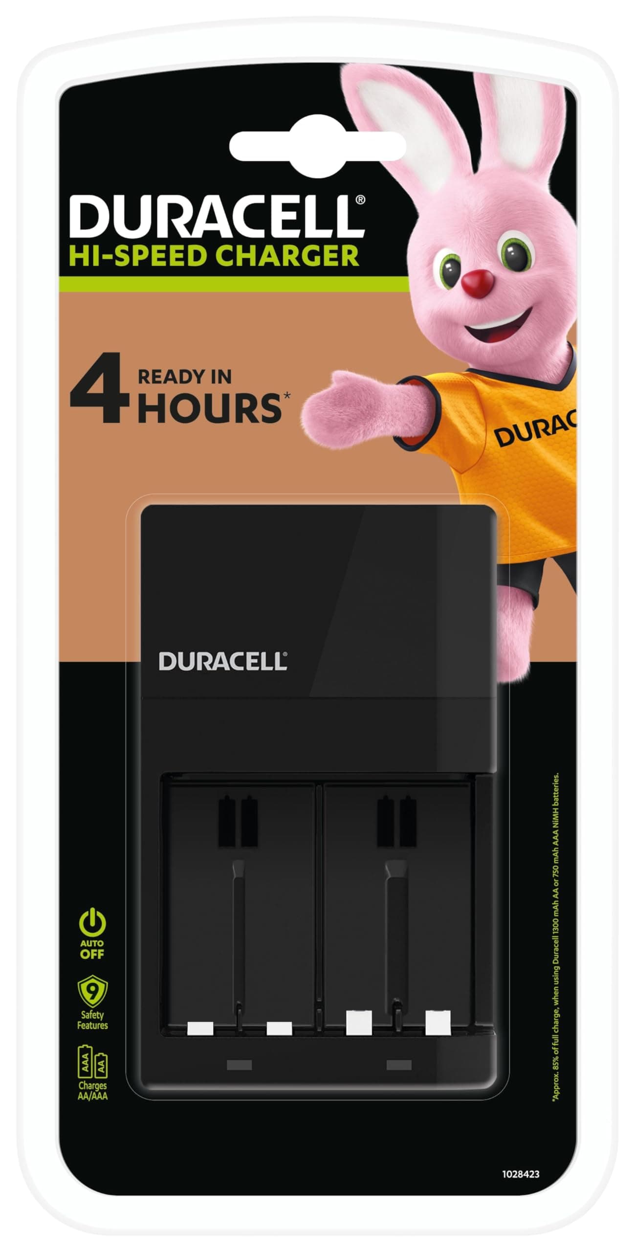 Duracell Hi- Speed Battery Charger CEF14, Everyday Devices, Flashlight, Clock, Radio + FREE 🎁 4x NON-Rechargeable AA or AAA SIZE Batteries ( mention in address while placing your orders ) - Image 1