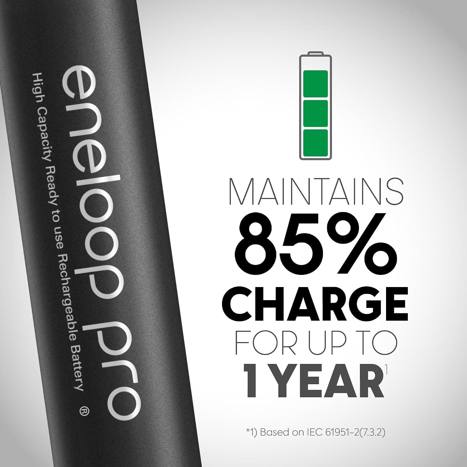 Panasonic BK-3HCCE/4BN Eneloop (Up to 2550 mAH) Pro AA high Capacity Ni-MH Pre-Charged Rechargeable Batteries, 4-Battery Pack (packing may vary) Pack of 4 Eneloop Pro-2550 mAh - Image 5