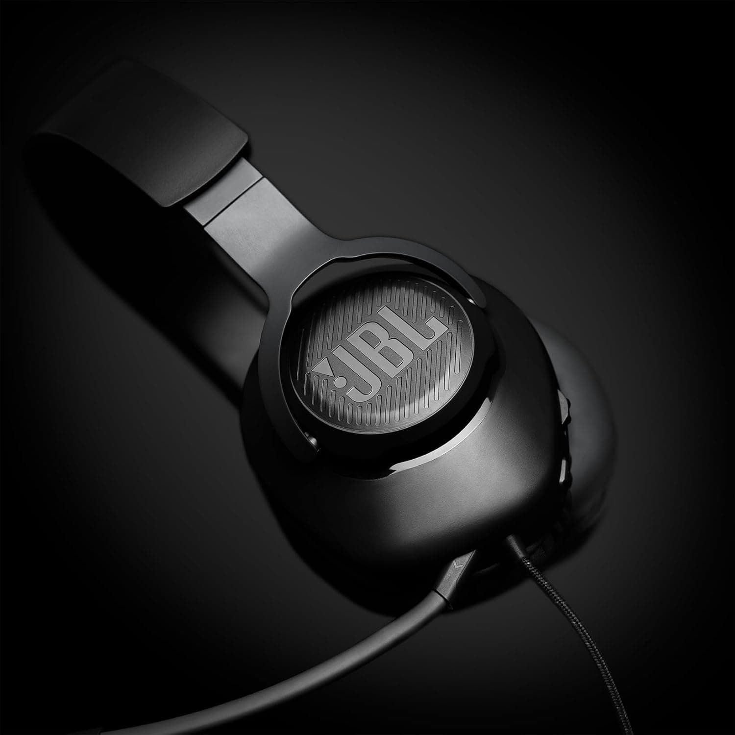 JBL Quantum 100 Wired Over Ear Gaming Headphones with Mic, 40mm Realistic Dynamic Drivers, Detachable Boom Mic, 1kHz Sensitivity, Memory Foam Cushioning, PC/Mobile/PS/Xbox/Nintendo/VR Compatible-Black - Image 1