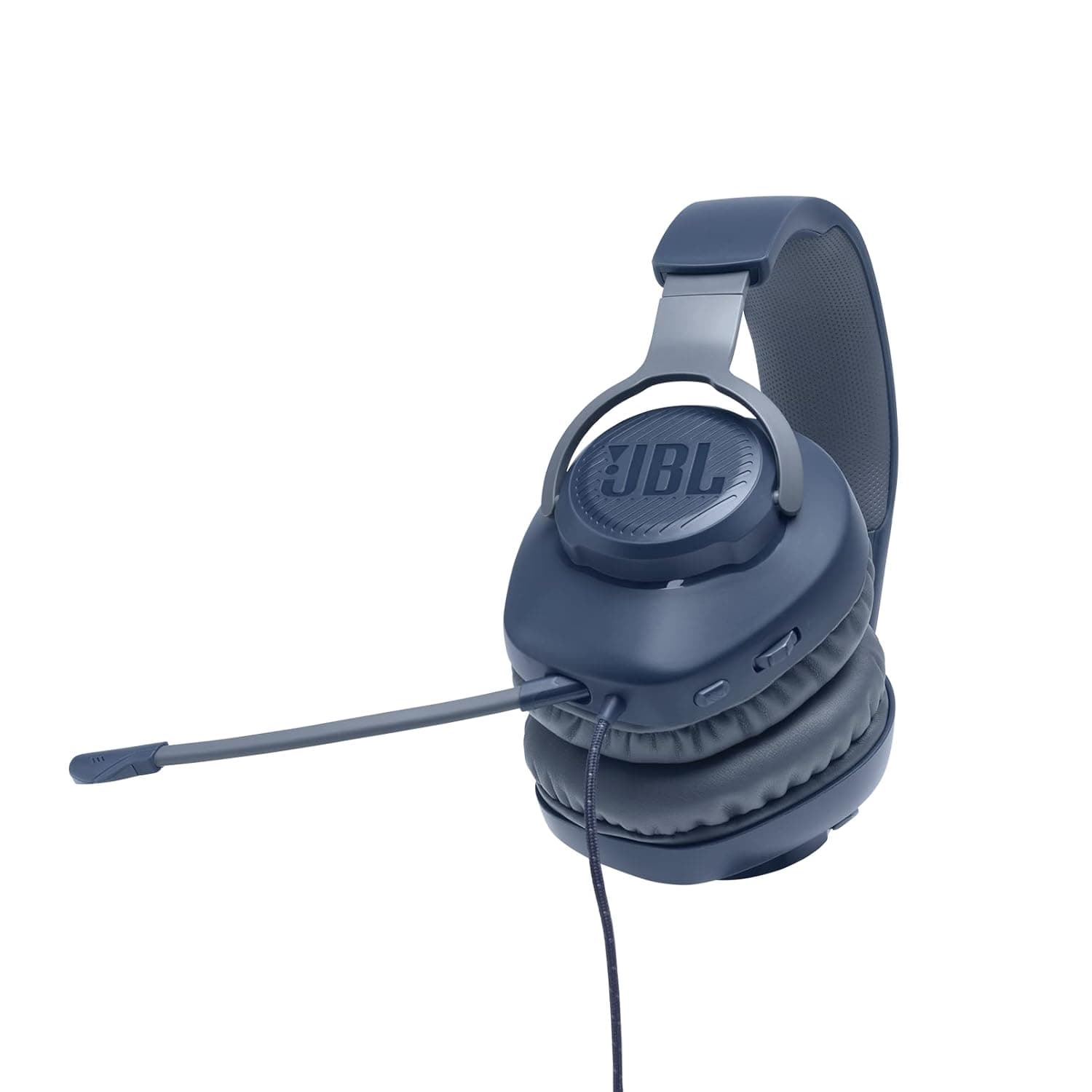JBL Quantum 100 Wired Over Ear Gaming Headphones with Mic, 40mm Dynamic Drivers, Quantum Sound Signature, Detachable Mic, Memory Foam Cushioning, PC/Mobile/PS/Xbox/Nintendo/VR Compatible (Blue) - Image 4